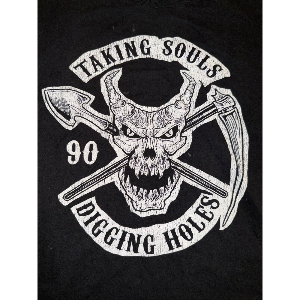 UNDERTAKER Men's T Shirt WWE Taking Souls Digging Holes Black Graphic Size M